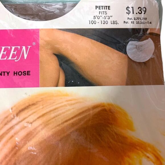 Vintage May Queen Taupe Pantyhose - Picture 2 of 5